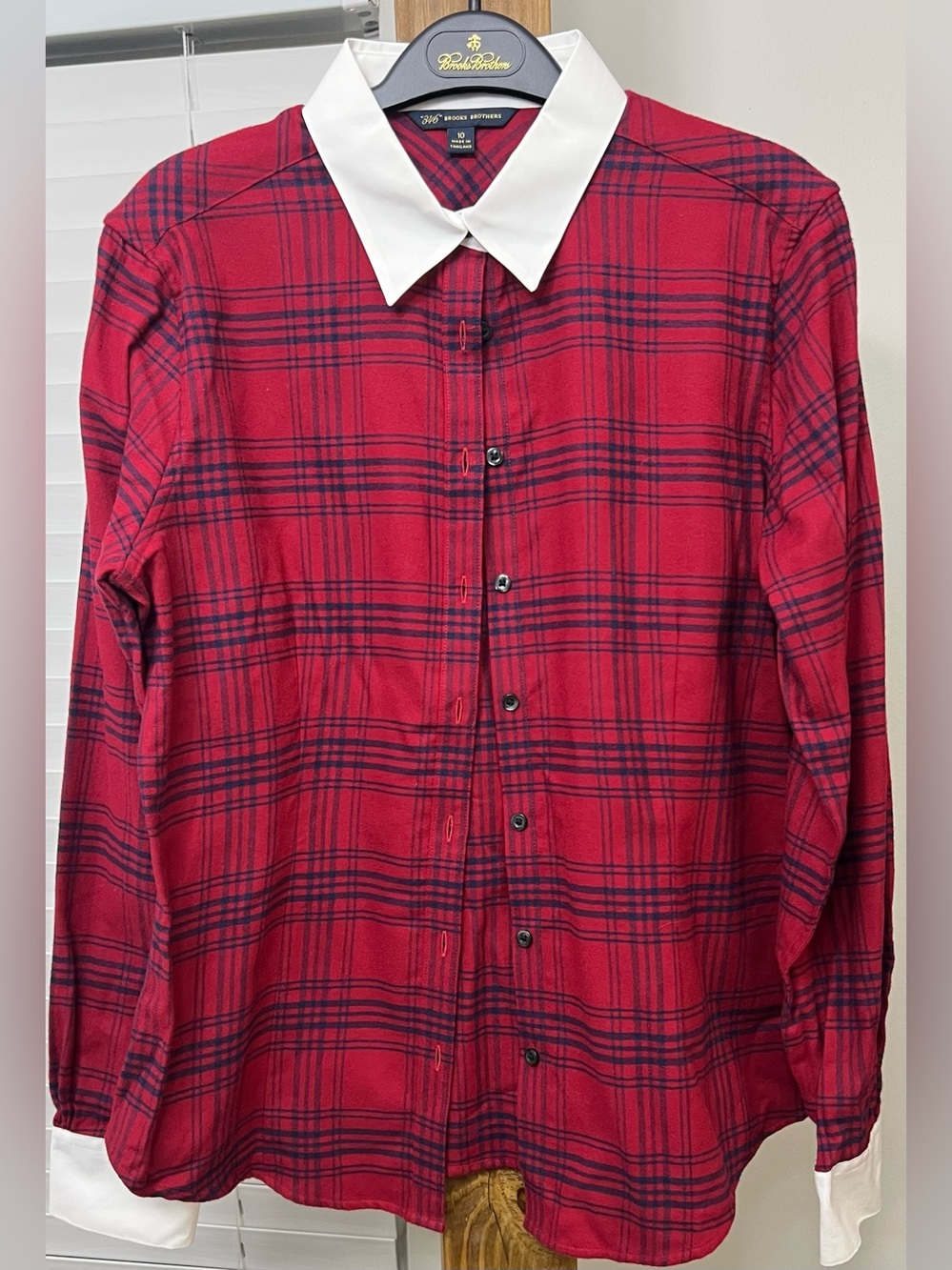 Brooks Brothers plaid women's top